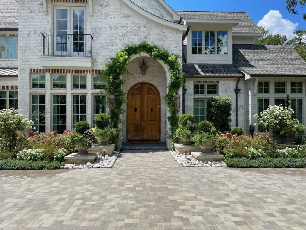 Completed high-end landscape installation at a luxury residential property