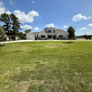 Jeff Paul custom home completed landscape wide front view